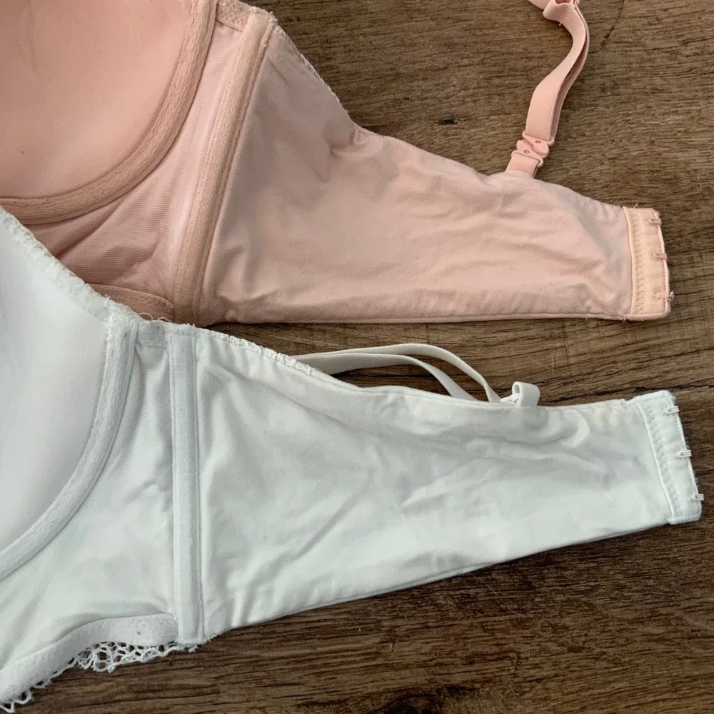 Victoria's Secret Lace Balconette Bra in Light Pink and White - Picture 4 of 7
